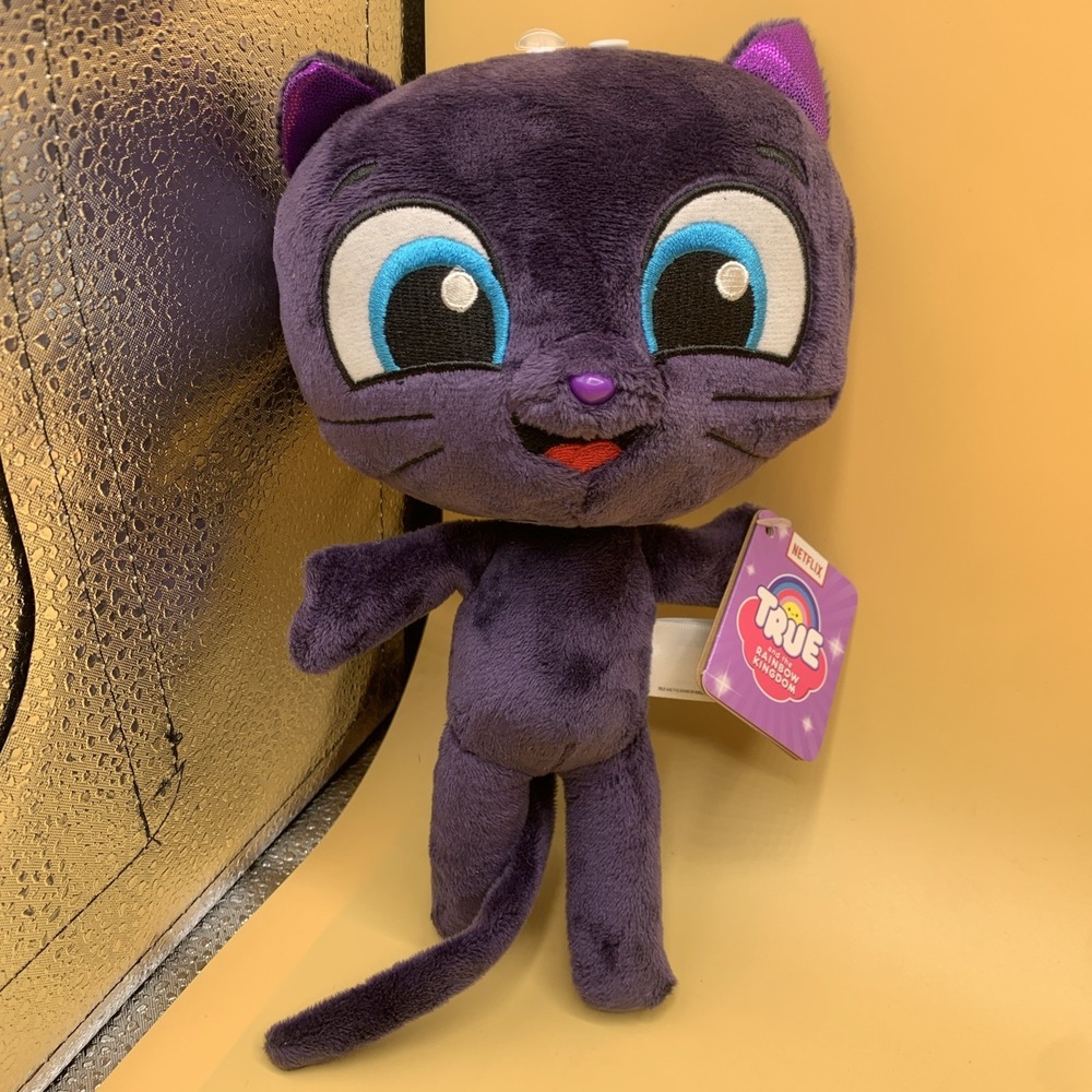 New Aurora Plush True and The Rainbow Kingdom Bartleby Stuffed Purple Cat 8.5"